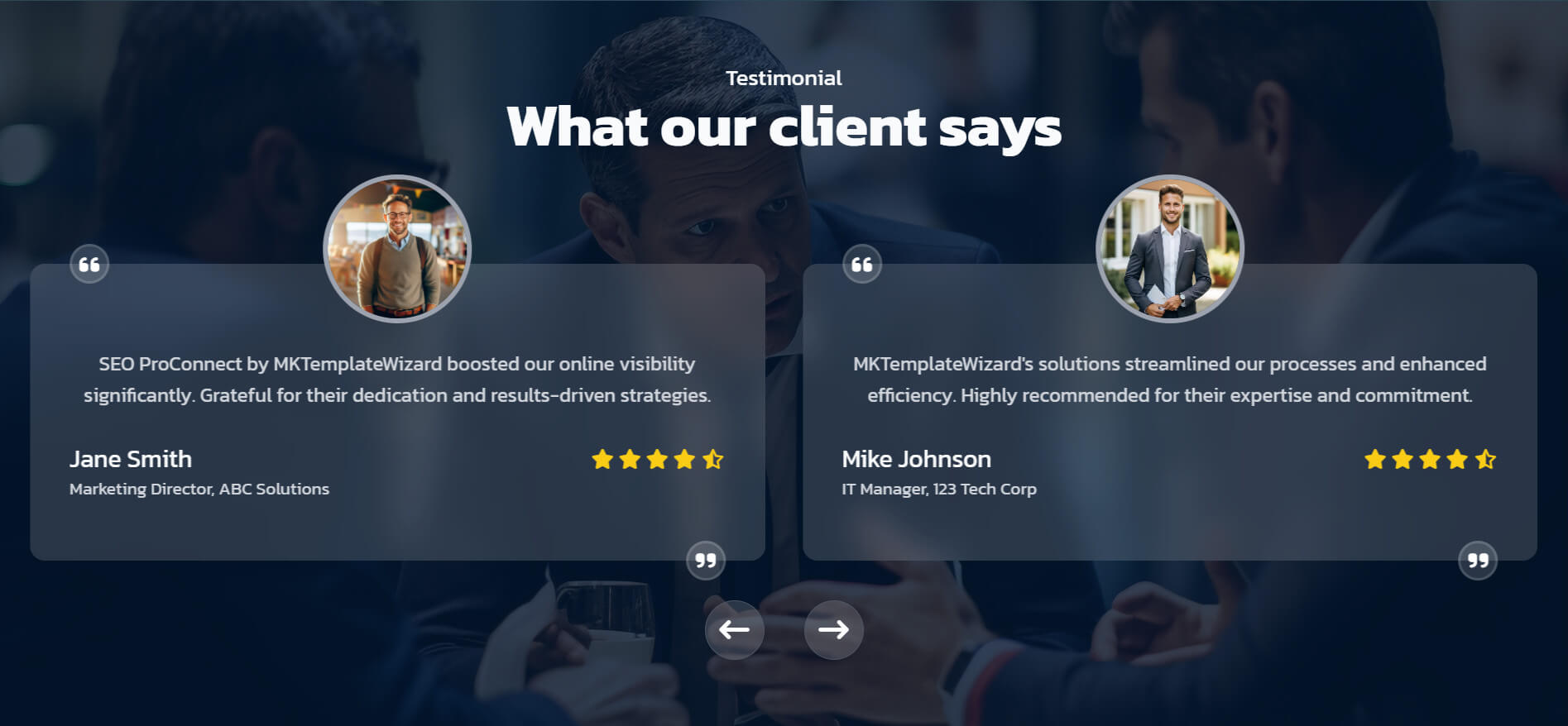 Testimonial Slider Five